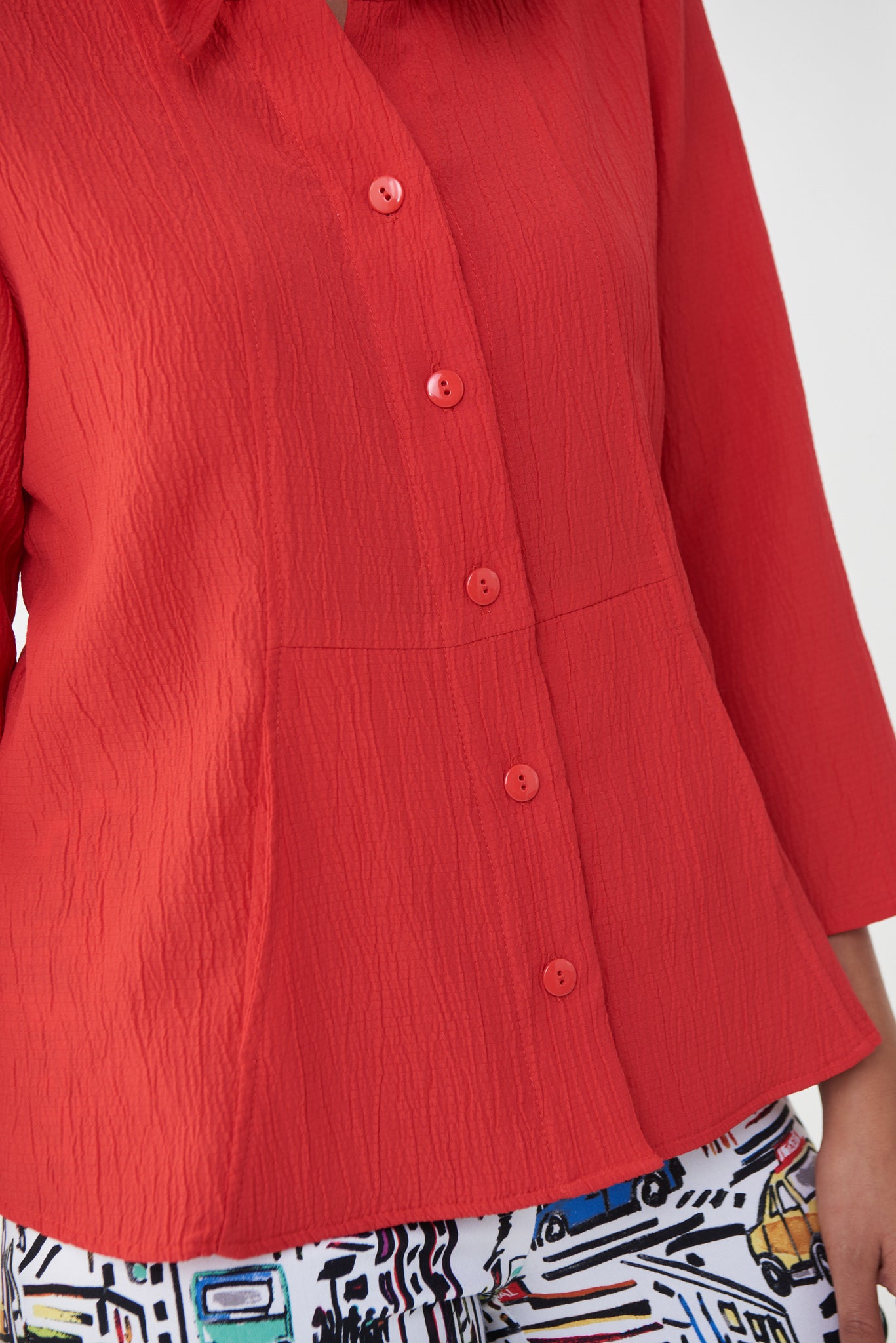 Ruched Collar Blouse