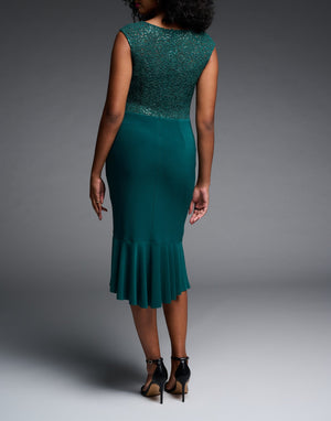 Sleeveless Sparkle Lace Dress