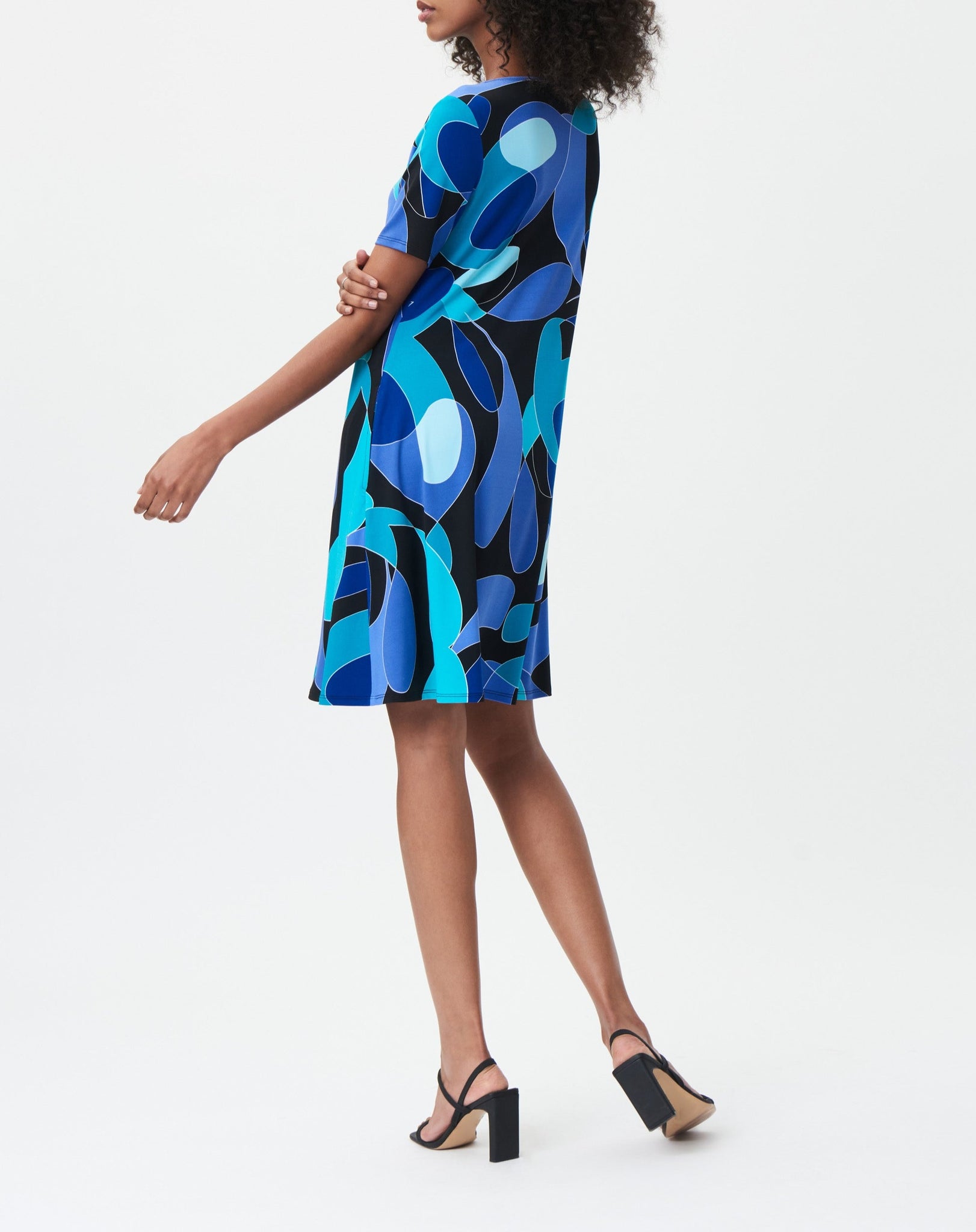 Short Sleeve Abstract Dress