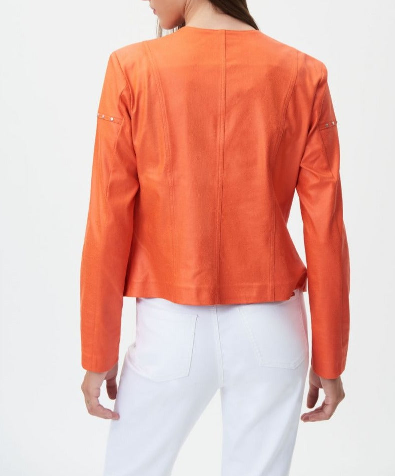 Faux Suede jacket | Orange 