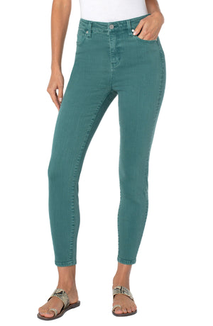 Abby High Rise Ankle Skinny Jeans | Teal