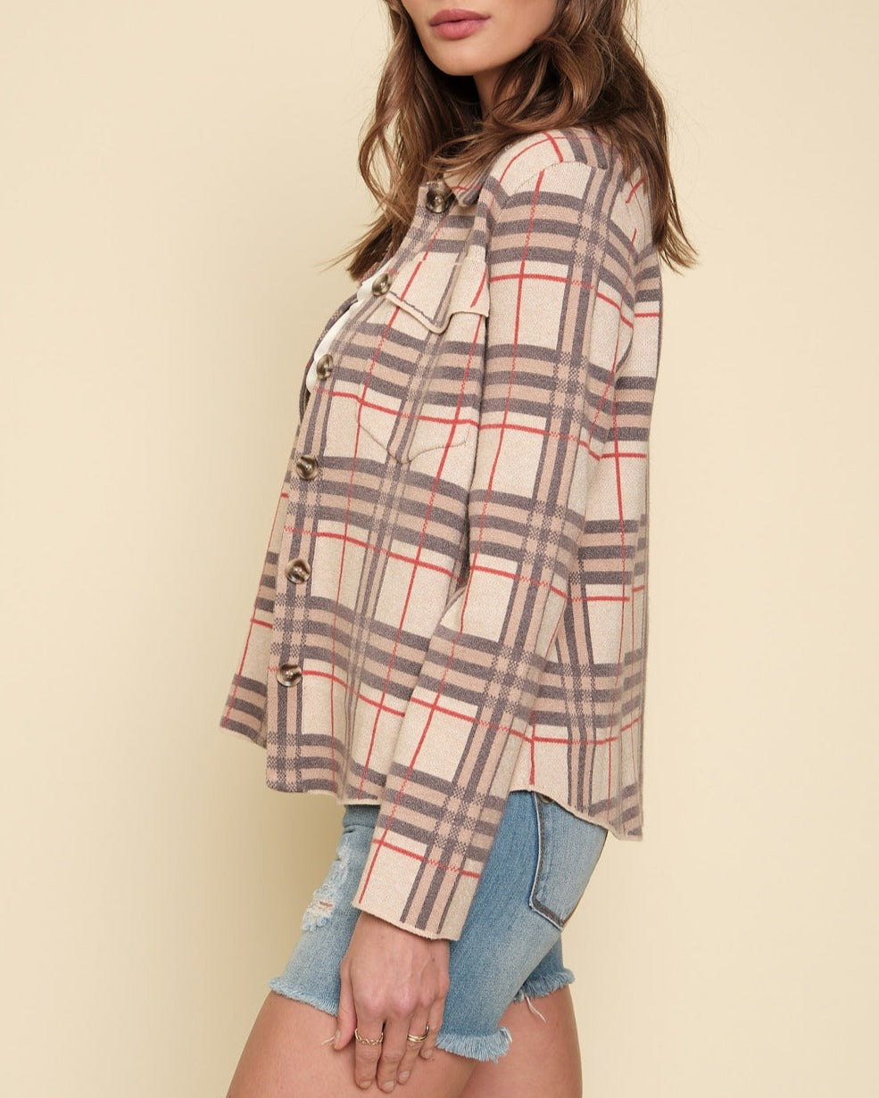 Patterned Jacket | Almond 