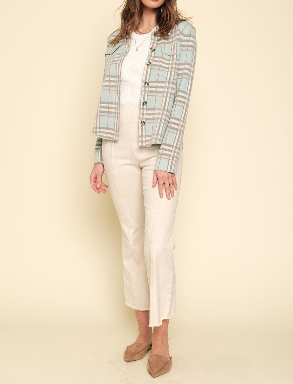 Patterned Jacket | Soft Blue 