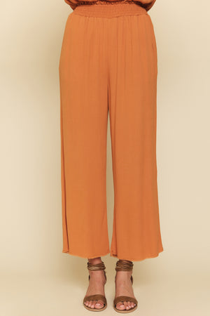 FRAYED STRAIGHT PANTS | Pumpkin
