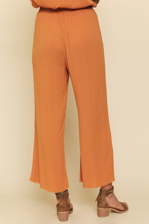 FRAYED STRAIGHT PANTS | Pumpkin