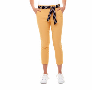 CROPPED TROUSER PANT WITH SASH | UP!