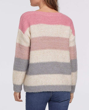 Striped Boat Neck Sweater