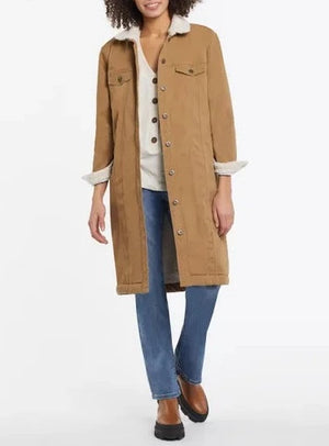 Long Shacket with Sherpa Lining | Nutmeg