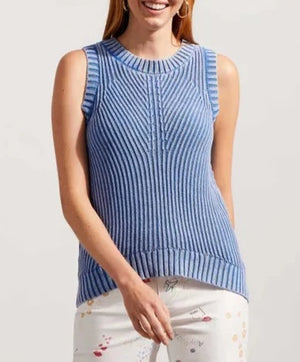 Knitted Sweater Top | Picasso Blue