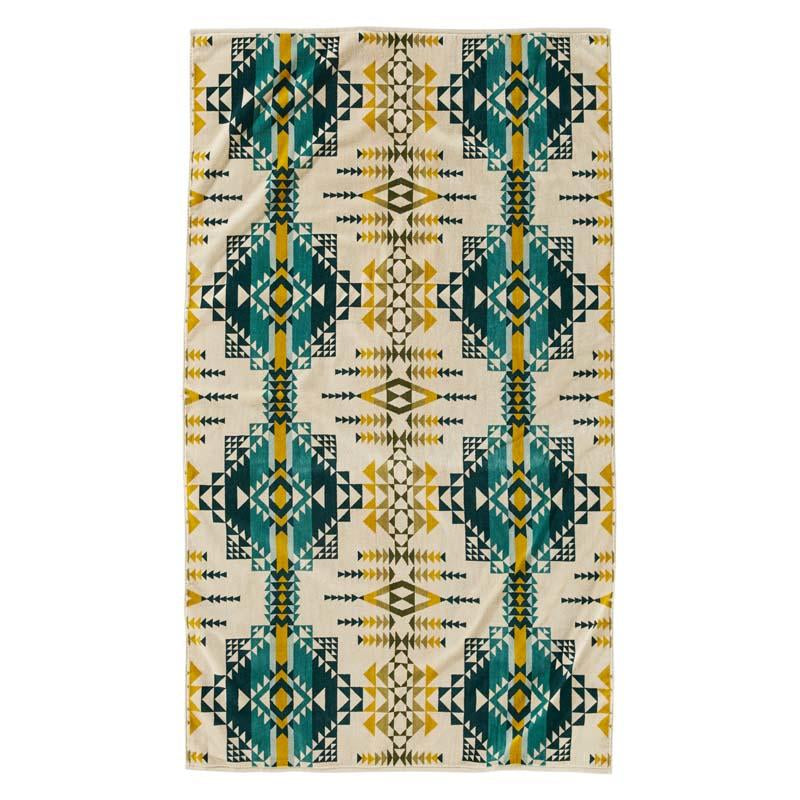 Jacquard Beach Towel | Pilot Rock Olive