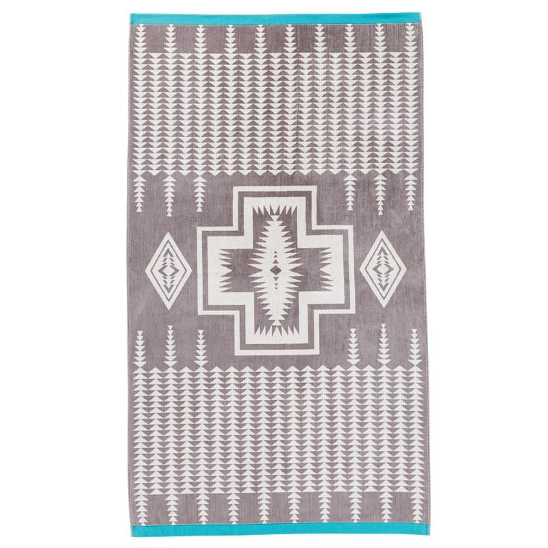 Jacquard Beach Towel - Harding Grey