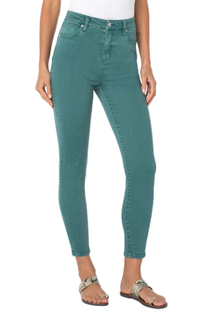 Abby High Rise Ankle Skinny Jeans | Teal