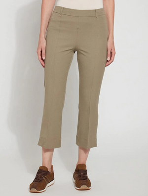 Amanda Cropped Bootcut Pants | Deep Khaki