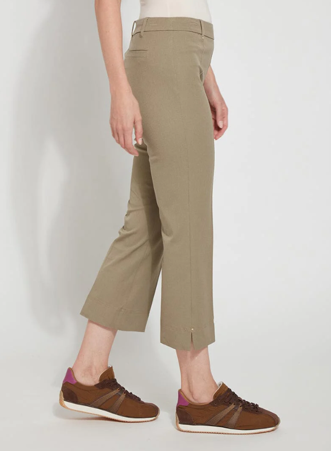 Amanda Cropped Bootcut Pants | Deep Khaki