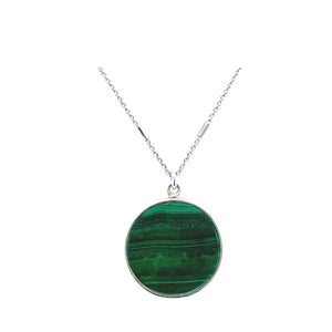 Malachite Silver Necklace