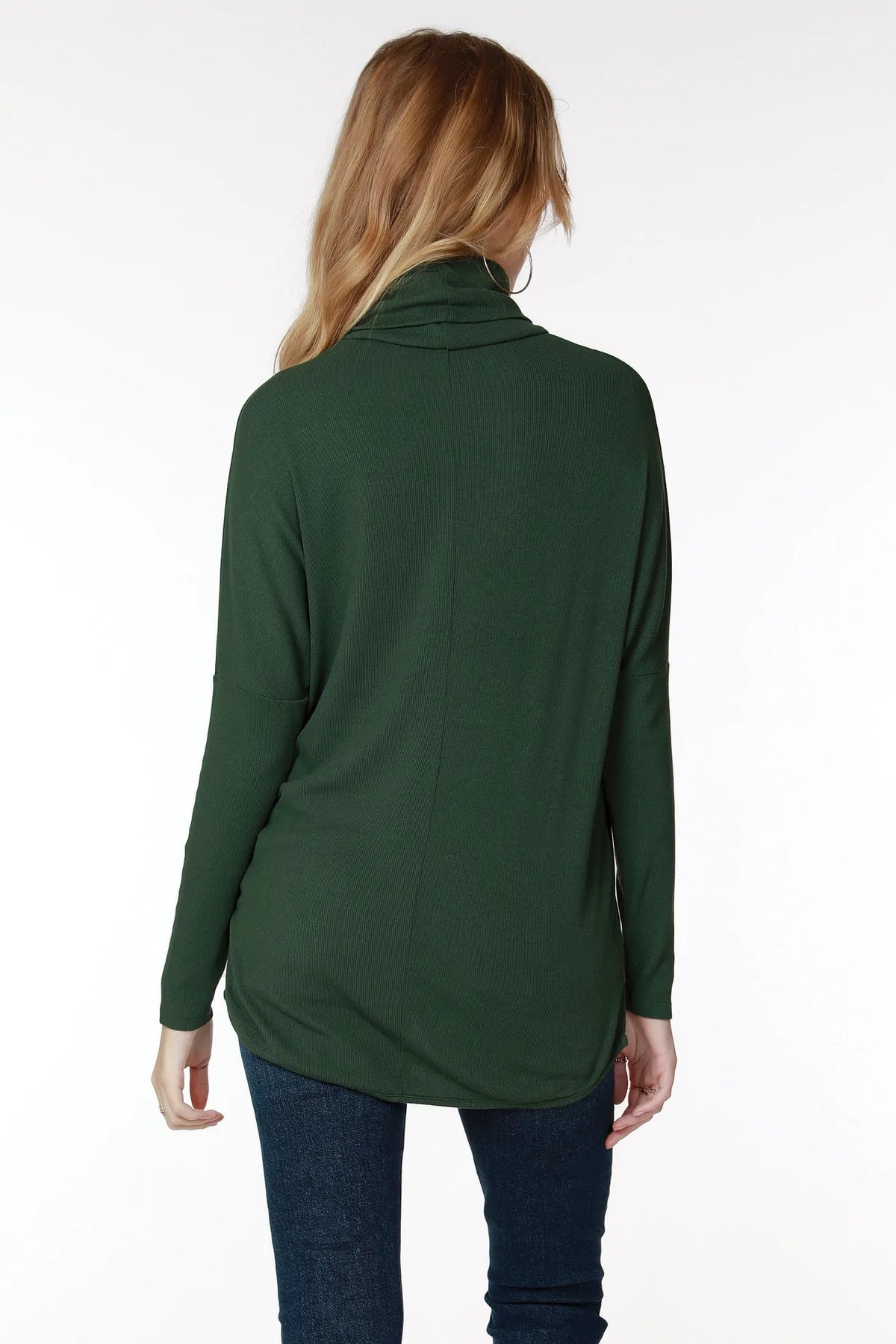High Low Turtleneck | Green