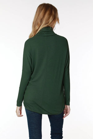 High Low Turtleneck | Green