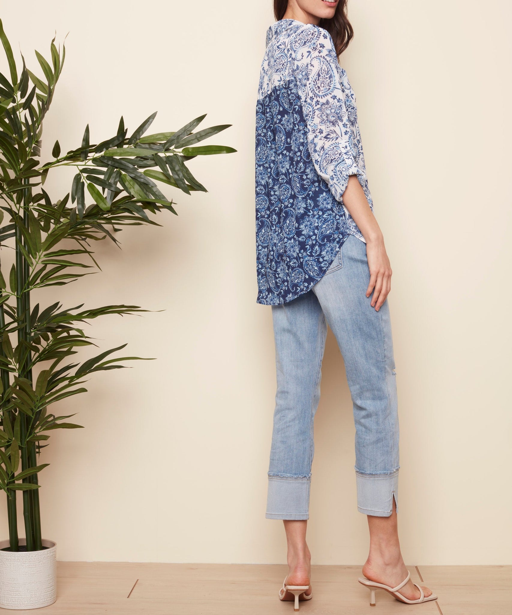 Printed Crinkle Blouse