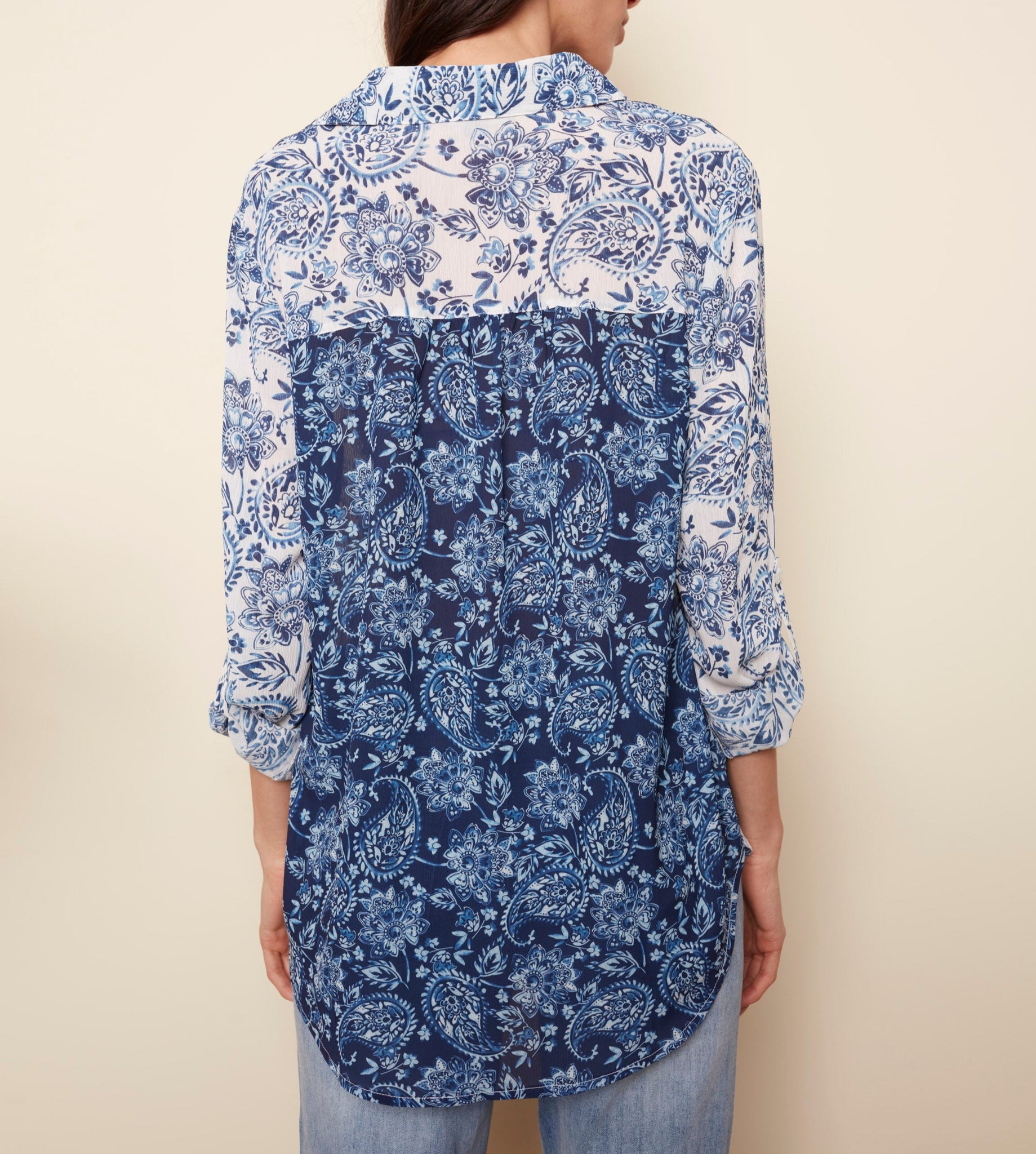 Printed Crinkle Blouse