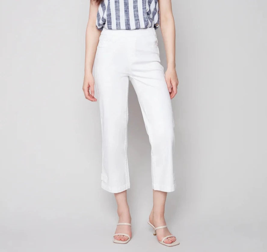 Pull on twill Pant | White 