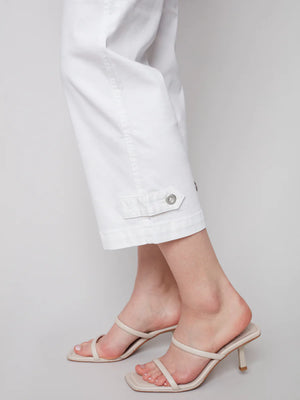 Pull on twill Pant | White 