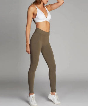 Bamboo Heater Leggings | Khaki