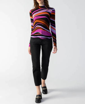 Slinky Mock Tee Gravity | Multicolor