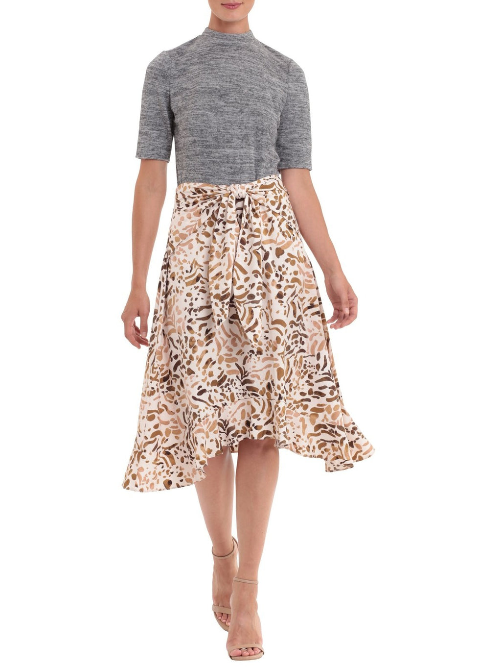 Mixed Media High Lo Dress