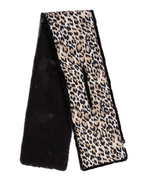 Snow Leopard pull through  scarf | Black