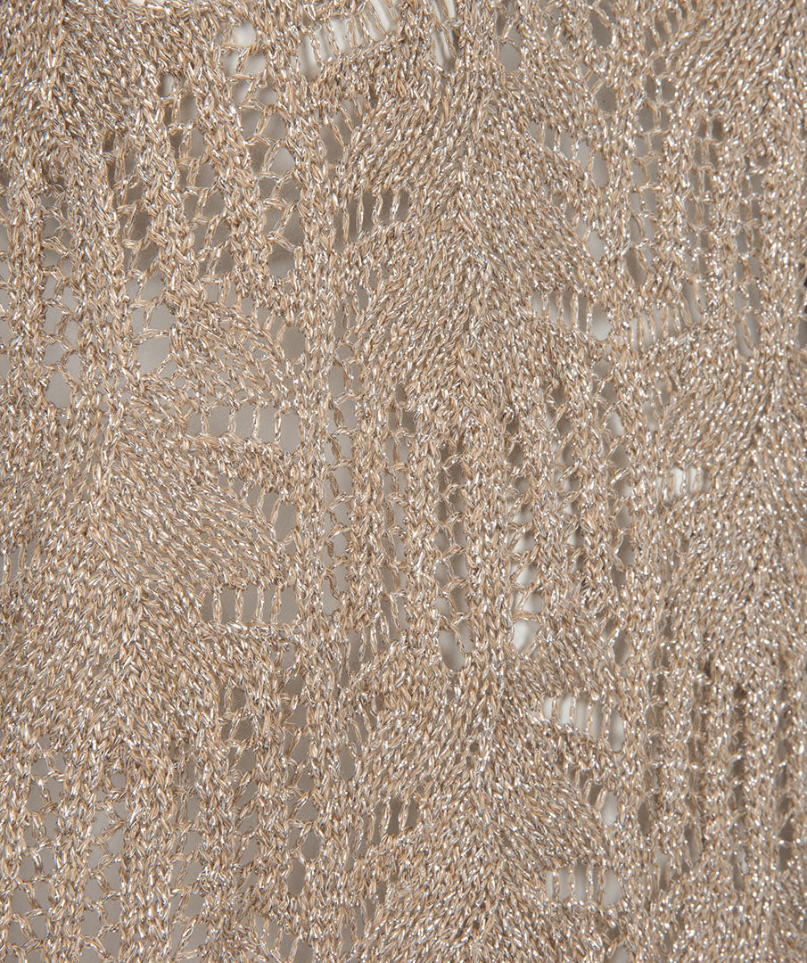 Open Knit Sweater With Lurex | Sand