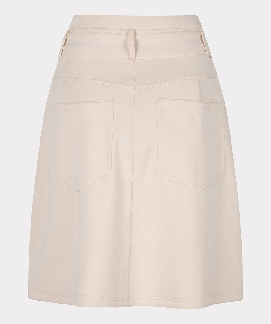 High Waisted Belt Skirt | Natural