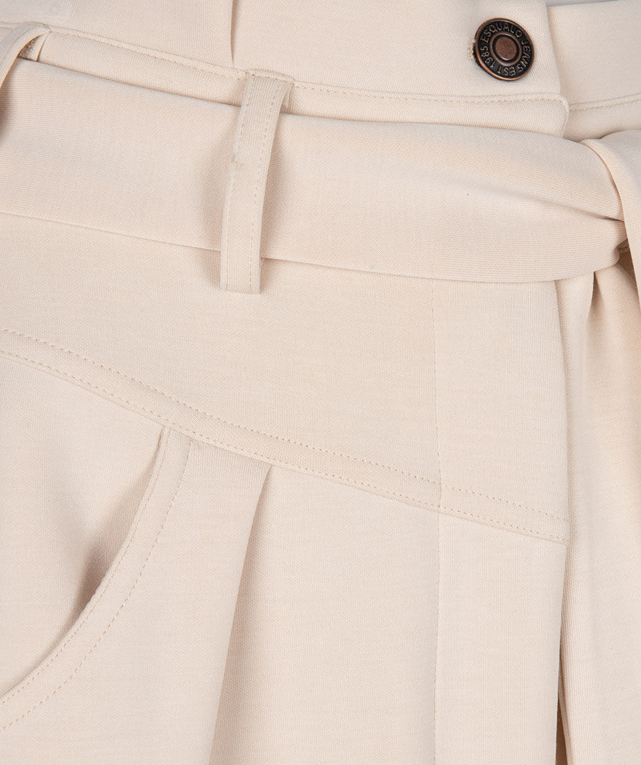 High Waisted Belt Skirt | Natural