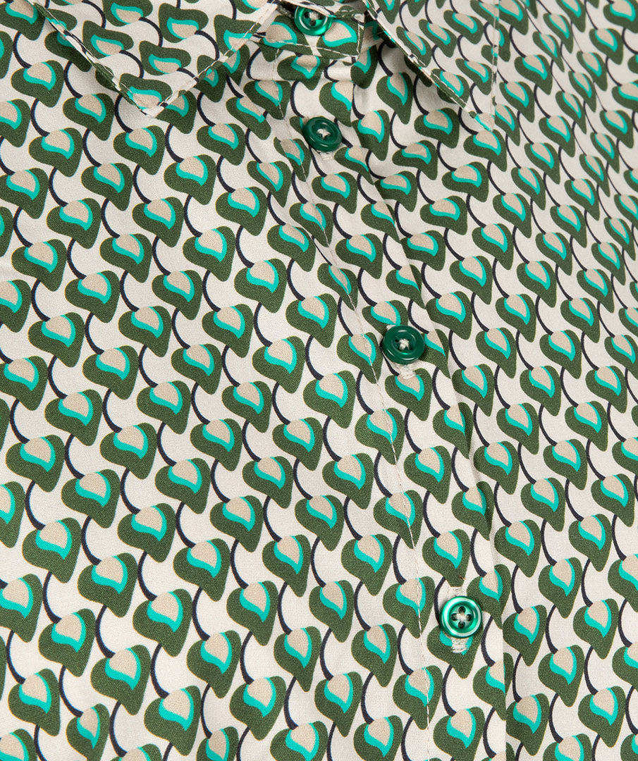 3/4 Sleeve Blouse | Geoprint