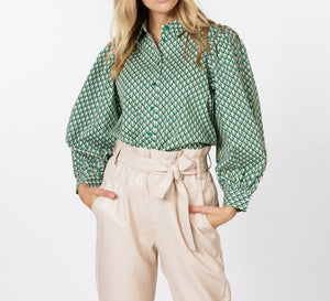 3/4 Sleeve Blouse | Geoprint