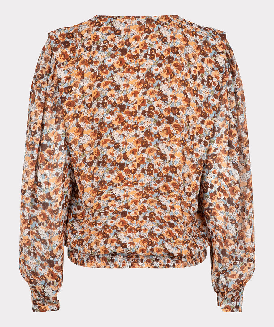 Button Up Smock Blouse | Flower