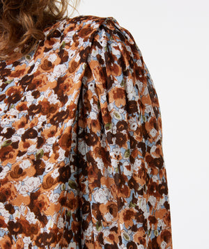 Button Up Smock Blouse | Flower