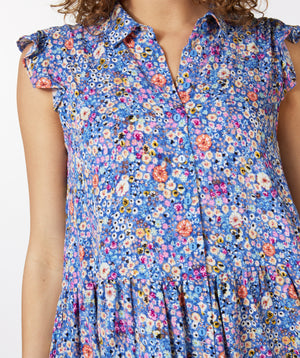 Flutter Sleeve Floral Dress | Print 
