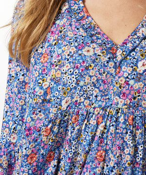 3/4 Flutter Sleeve Blouse | Print