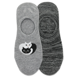 Women's Ying Yang Cat Liner Sock - 2 Pack