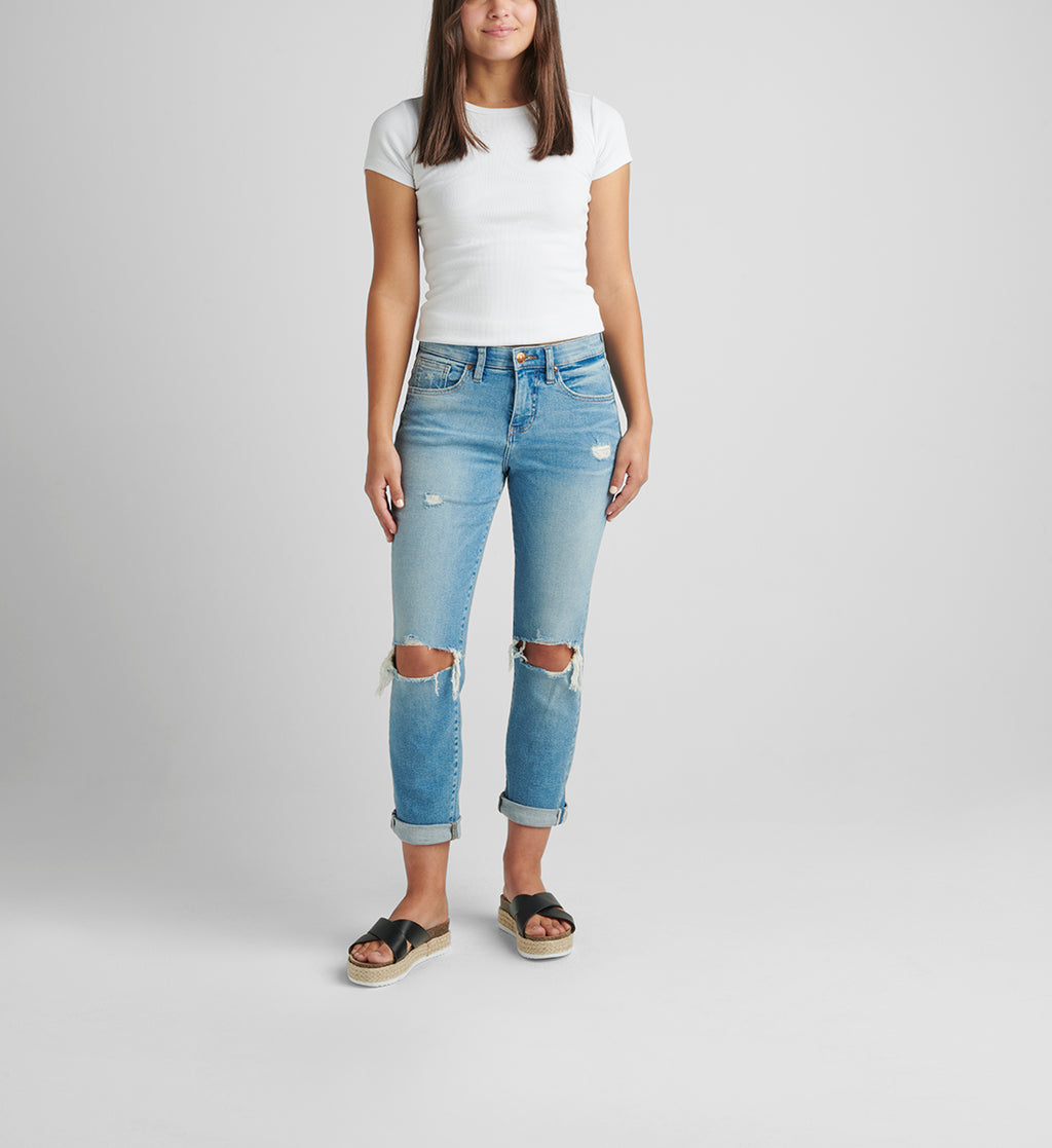 Carter Mid Rise Girlfriend Jeans | Island Blue