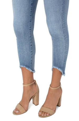 Gia Glider Crop Skinny Jean with Frey Hem | Liverpool Jeans Co. 