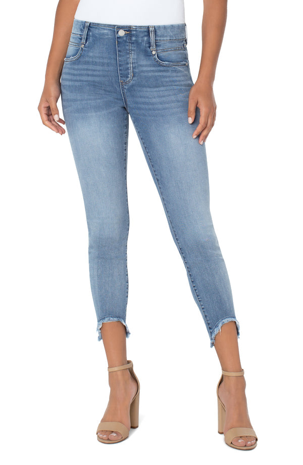 Gia Glider Crop Skinny Jean with Frey Hem | Liverpool Jeans Co. 