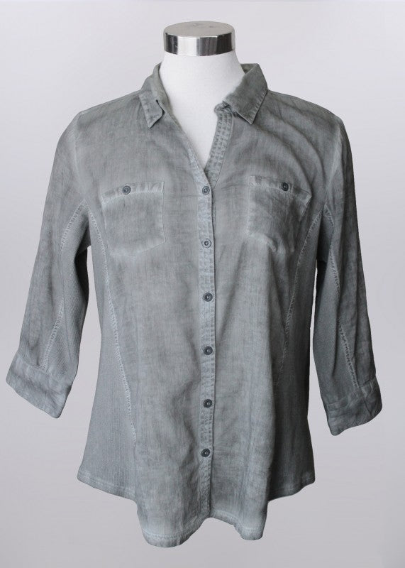 Faded Button Up Blouse