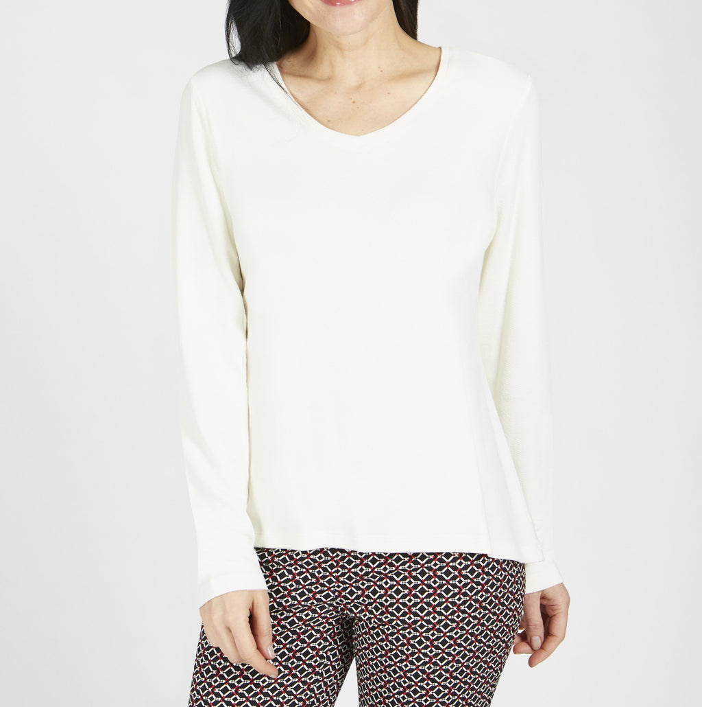 Long Sleeve Textured Tee