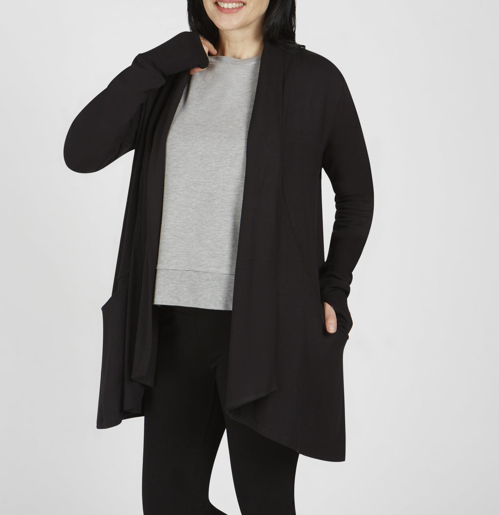 Open Black Cardigan
