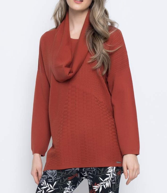 Orange Drop Shoulder Sweater