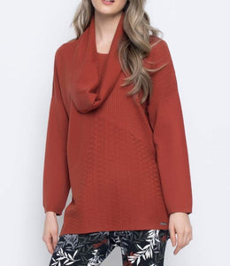Orange Drop Shoulder Sweater