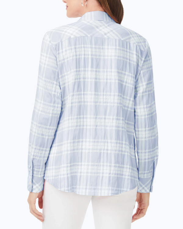 Rhea Puckered Spring Plaid Shirt