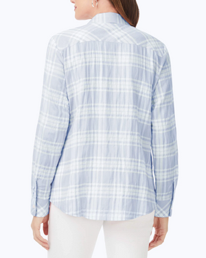 Rhea Puckered Spring Plaid Shirt