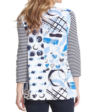 Scoop neck shirt | Blue